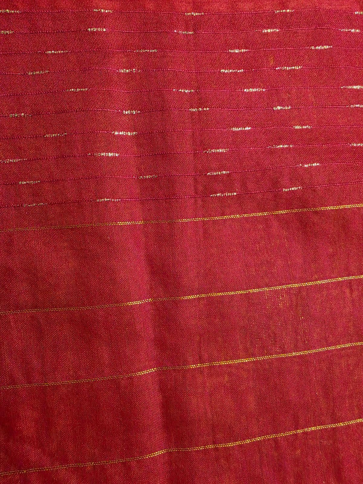 Mustard Yellow Checks Saree with Red Pallu