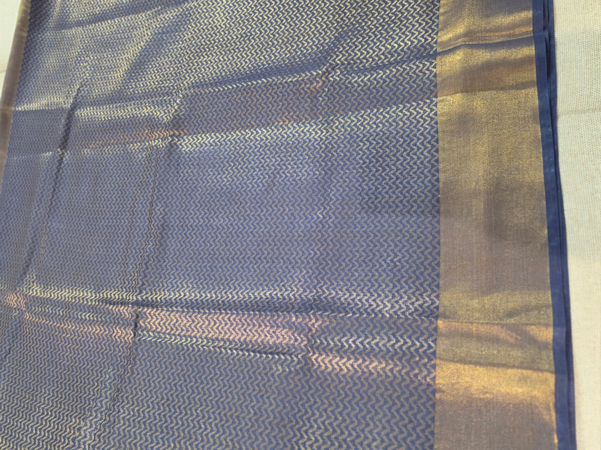 Navy Blue Handloom Saree