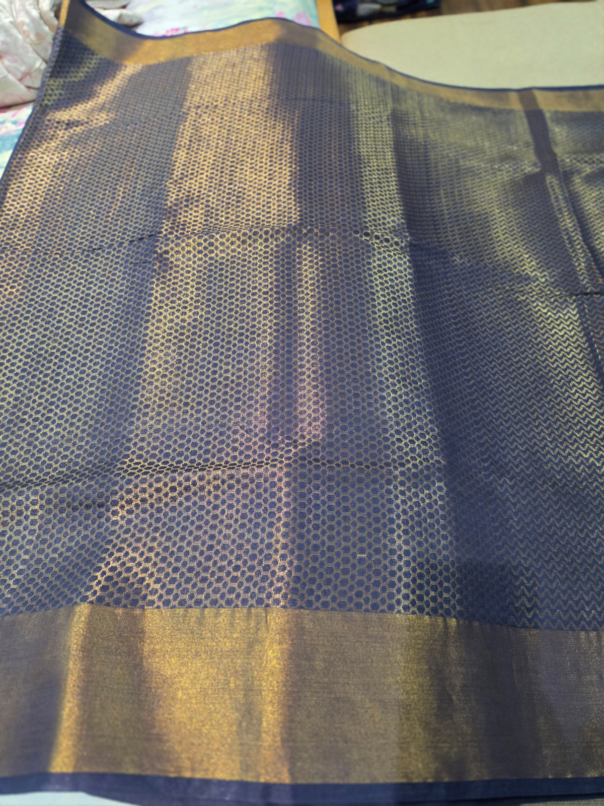 Navy Blue Handloom Saree