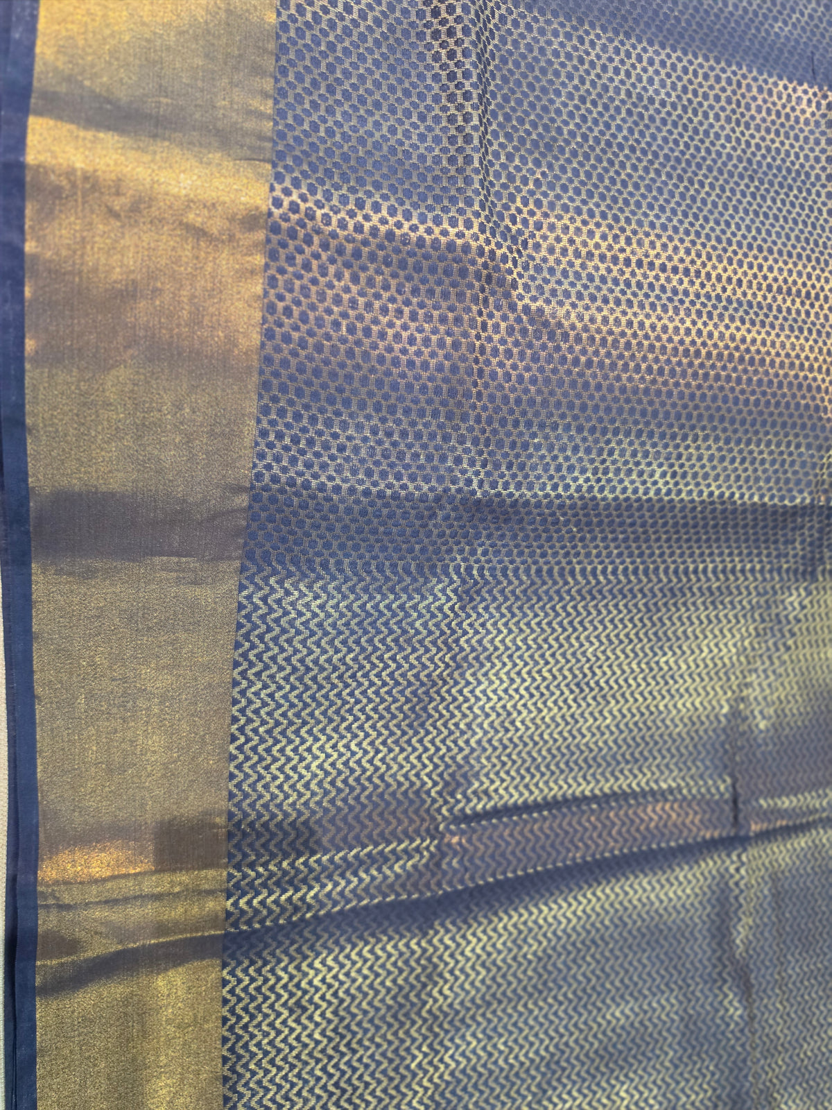 Navy Blue Handloom Saree