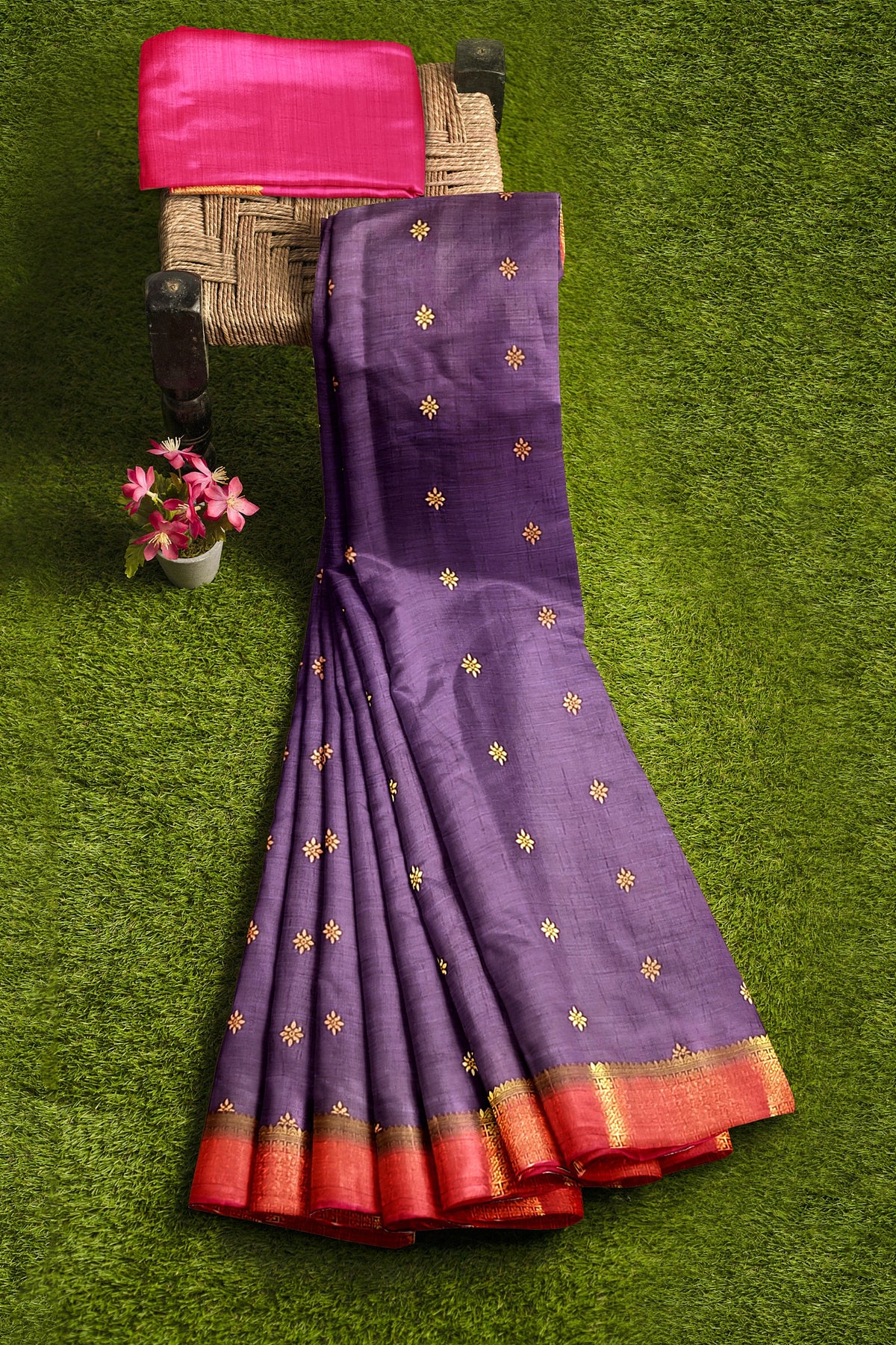 Baingani Silk Saree