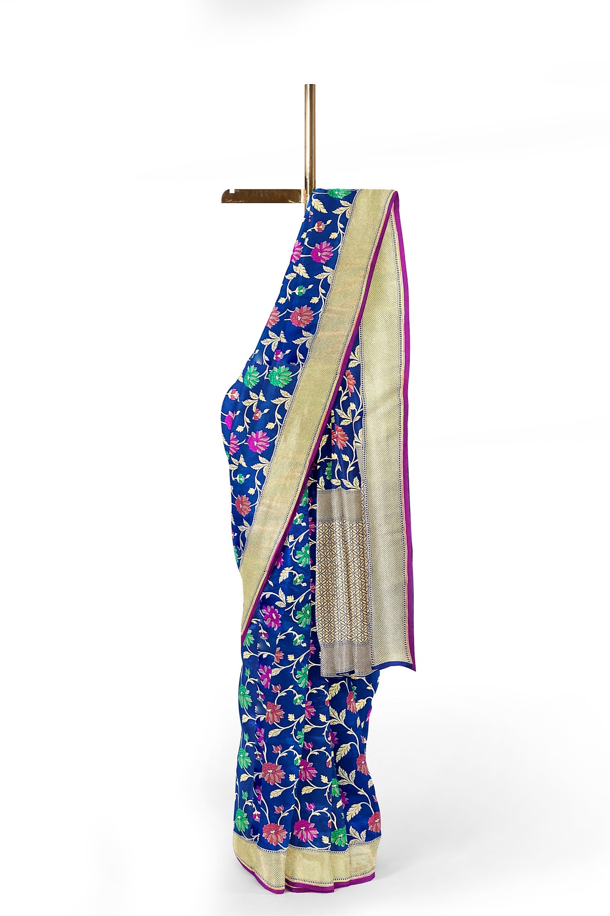 Blue Meenakari Banarasi Georgette Silk Saree