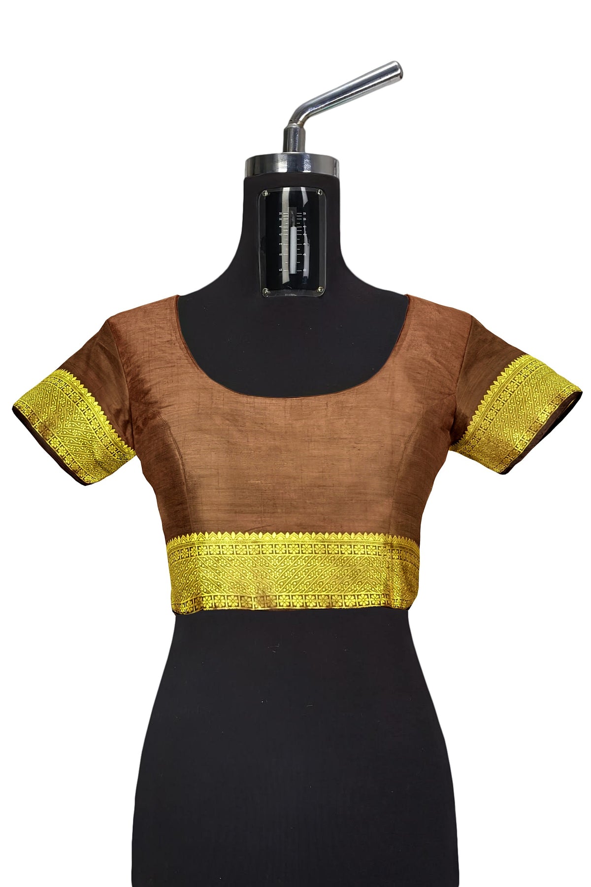 Green Chocolate Brown Silk Saree