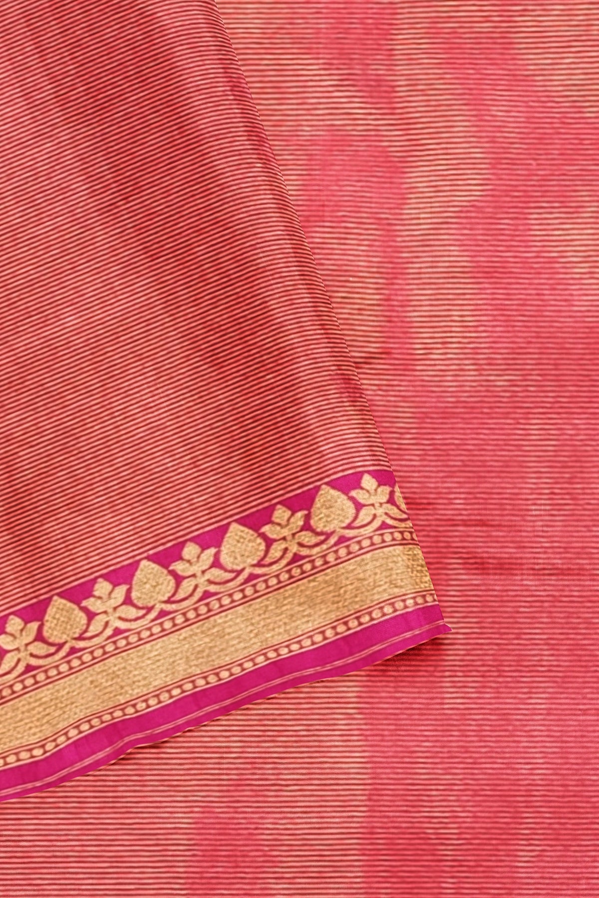 Orange Pink Patola Skirt Banarasi Silk Saree