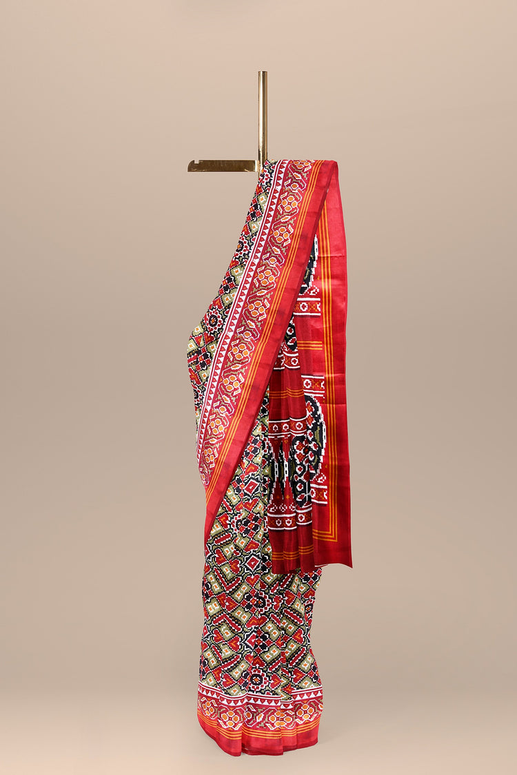 Red Patola Print Saree